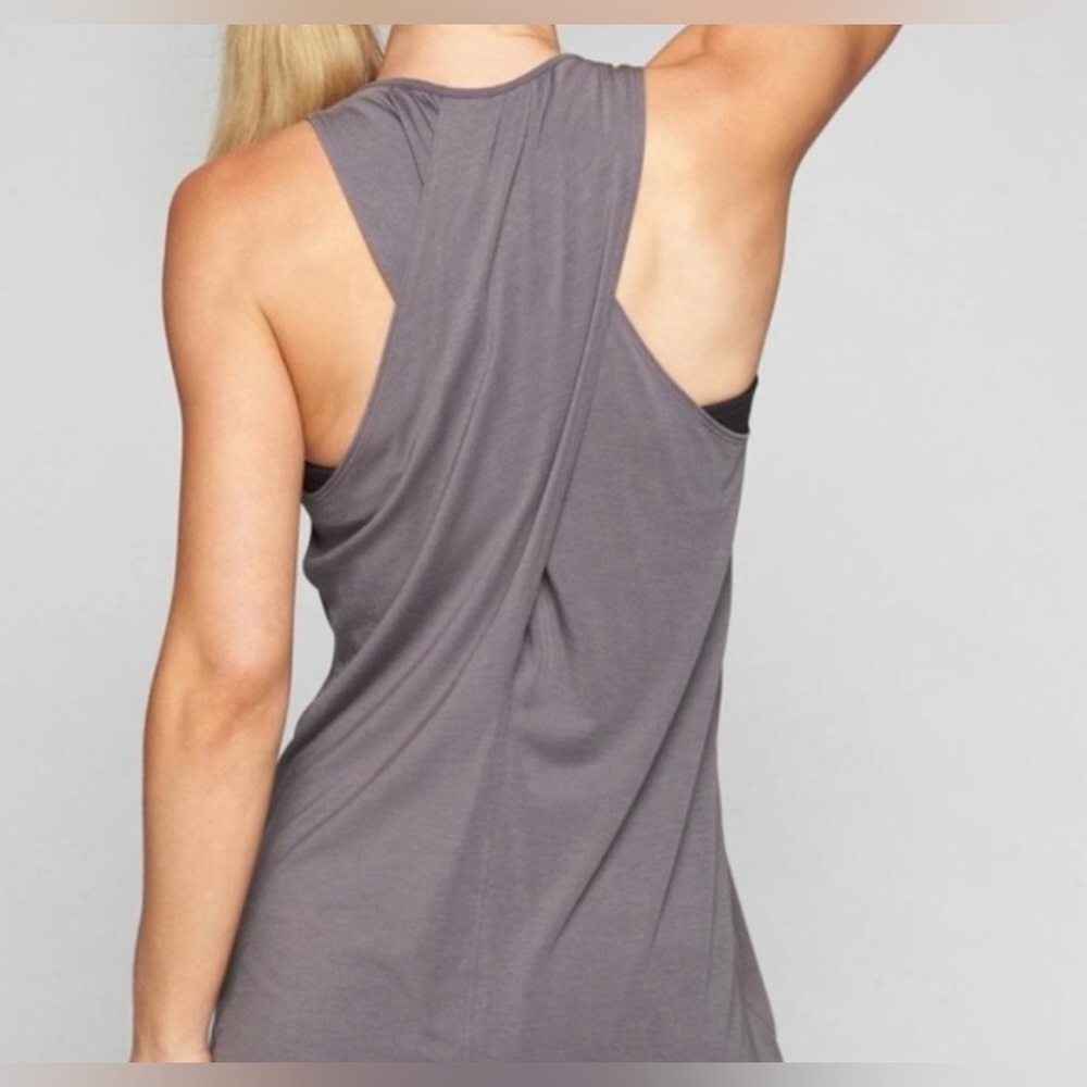 Athleta Women's Gray Sleeveless Criss Cross Back Tank Women’s Size XS